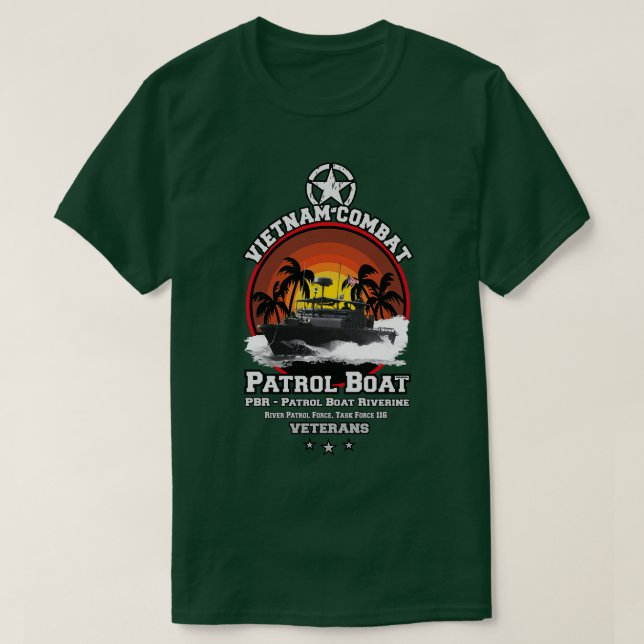 Camiseta Patrulla del río de Veteranos de Vietnam (Diseño del anverso)