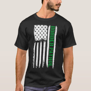Camiseta Patrulla Fronteriza Bandera Estadounidense Línea V