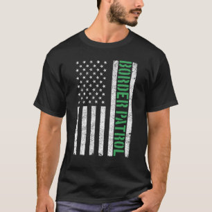 Camiseta Patrulla Fronteriza Bandera Estadounidense Línea V