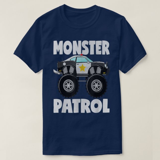 Camiseta Patrulla Monstruo del Monstruo del Coche de la Pol (Diseño del anverso)