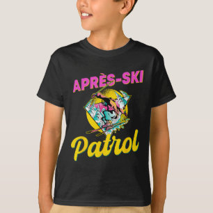 Camiseta Patrulla Retro Apres-ski de los años 80 con esquia