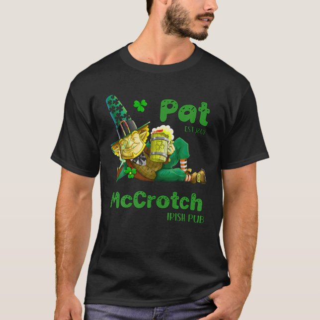 Camiseta Pats Mccrotch Irish Pub Leprechaun Funny St Patric (Anverso)