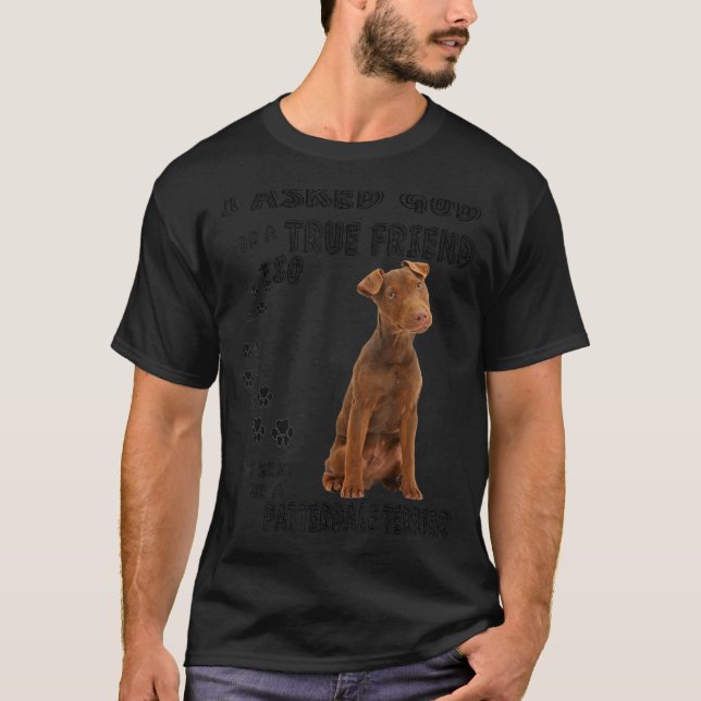Camiseta Patterdale Terrier Cita a Mamá Papá Imprimir Ter D (Anverso)