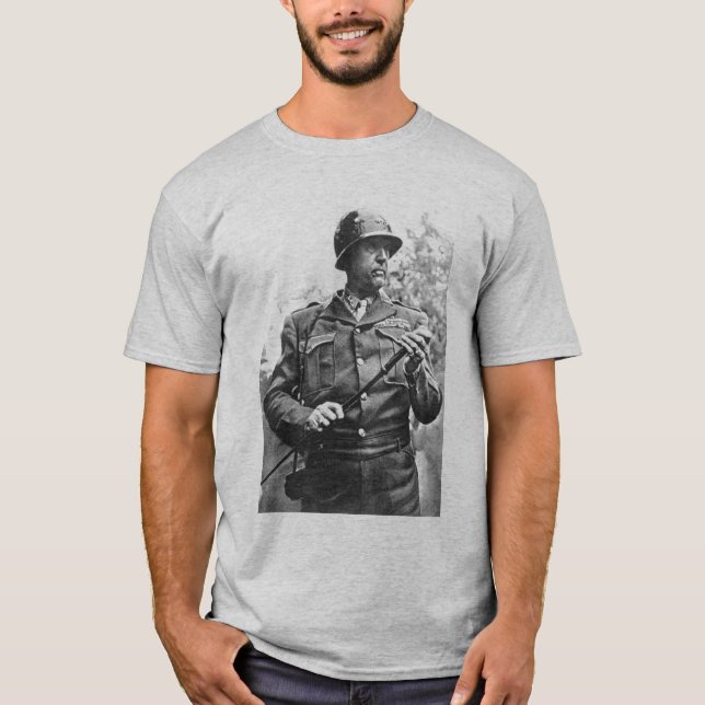 Camiseta Patton y cita - gris (Anverso)