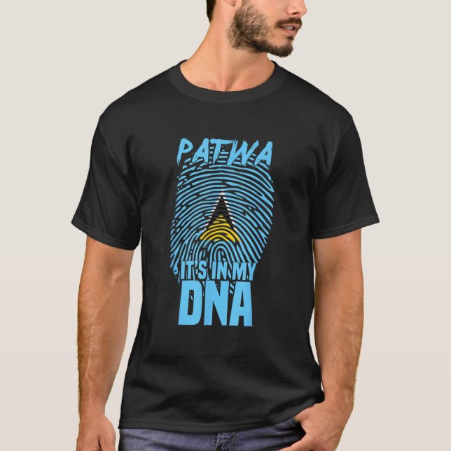 Camiseta Patwa es en mi ADN santaluciano criollo (Anverso)