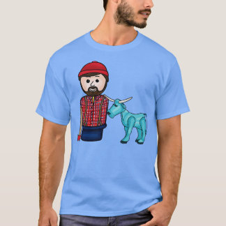Camiseta Paul Bunyan y Babe el x azul