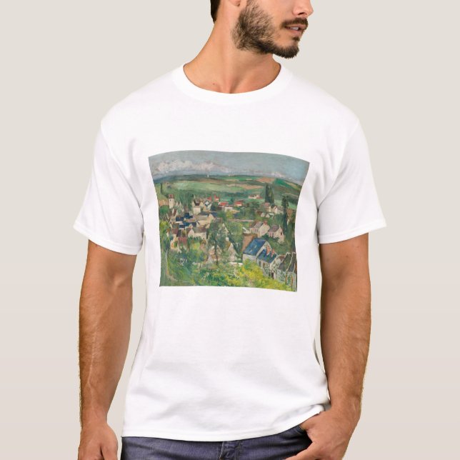 Camiseta Paul Cezanne - Auvers, vista panorámica (Anverso)