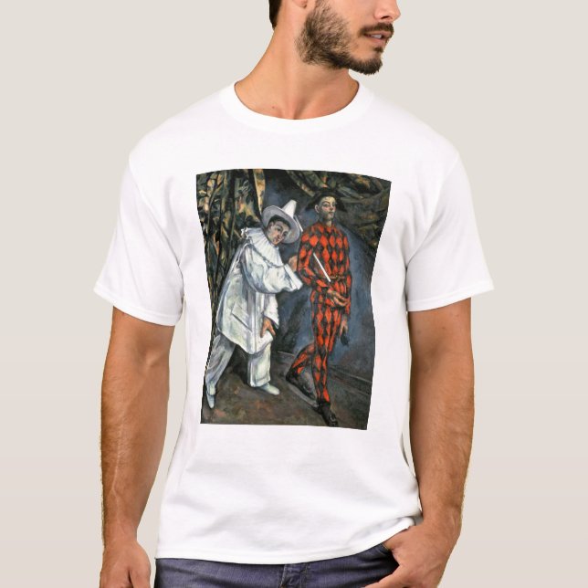 Camiseta Paul Cezanne el | Pierrot y Harlequin, 1888 (Anverso)