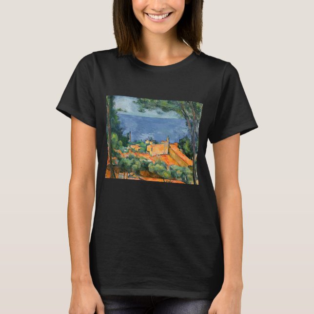 Camiseta Paul Cezanne - Estaque con techos rojos (Anverso)