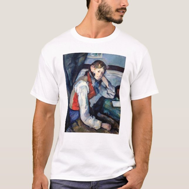Camiseta Paul Cezanne - Niño en el chaleco rojo (Anverso)