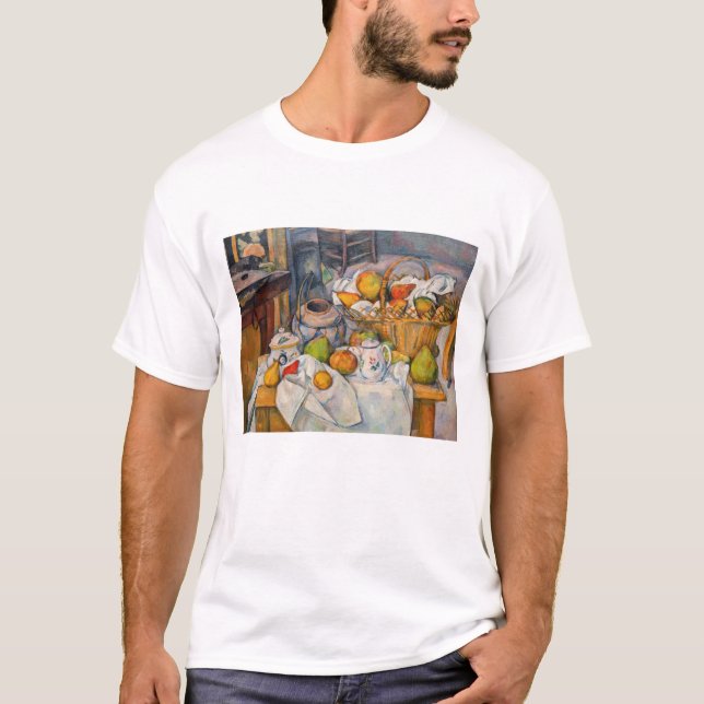Camiseta Paul Cezanne - Todavía la vida con una canasta (Anverso)