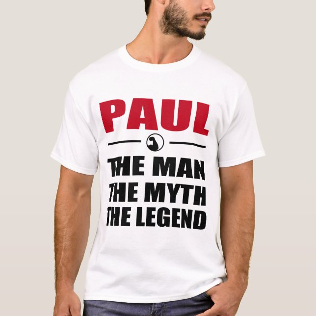 CAMISETA PAUL EL HOMBRE EL MITO LA LEYENDA (Anverso)