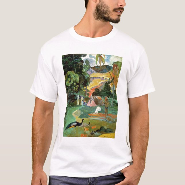 Camiseta Paul Gauguin| Matamoe o, Paisaje con pavos reales (Anverso)