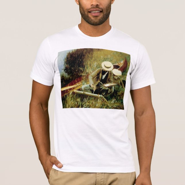 Camiseta Paul Helleu Sketching con su esposa (Anverso)