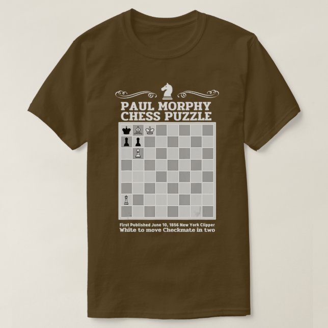 Camiseta Paul Morphy Chess Puzzle Chess (Diseño del anverso)