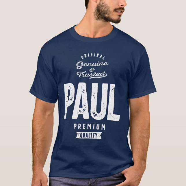 Camiseta Paul Personalized Name Birthday Gift (Anverso)