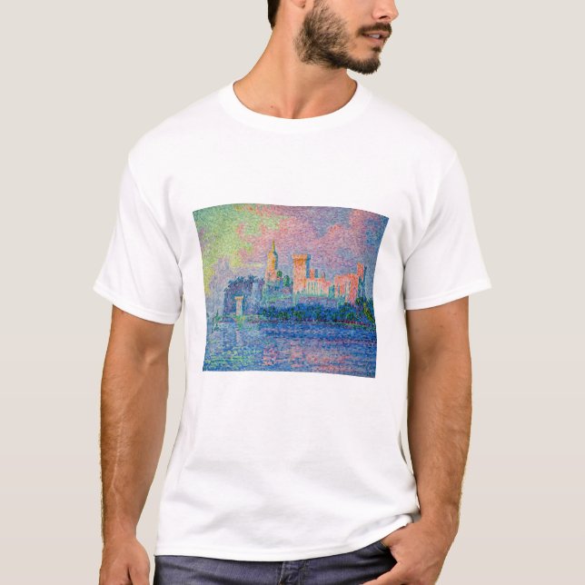 Camiseta Paul Signac - El Palacio Papal, Aviñón (Anverso)