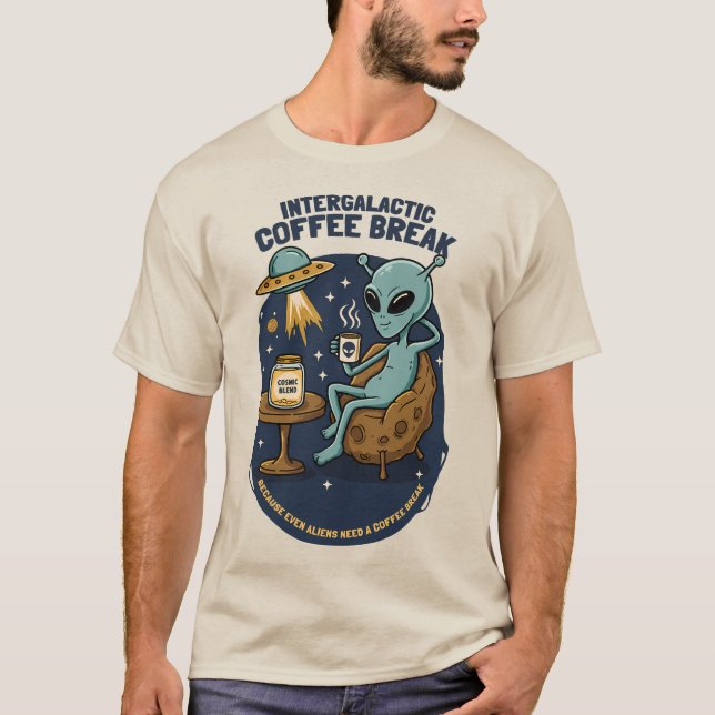 Camiseta Pausa de café intergaláctico (Anverso)