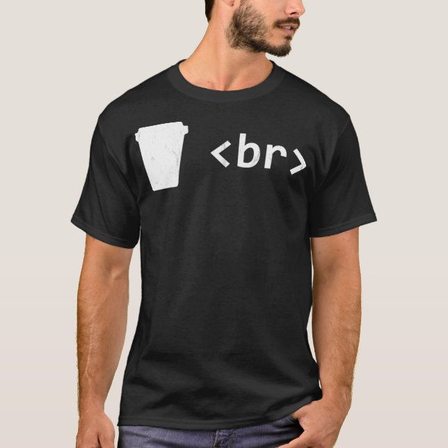Camiseta Pausa de café para desarrolladores de software - N (Anverso)