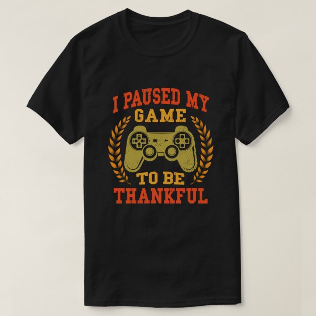 Camiseta Pausa mi juego Gracias a los videojugadores Gracia (Diseño del anverso)