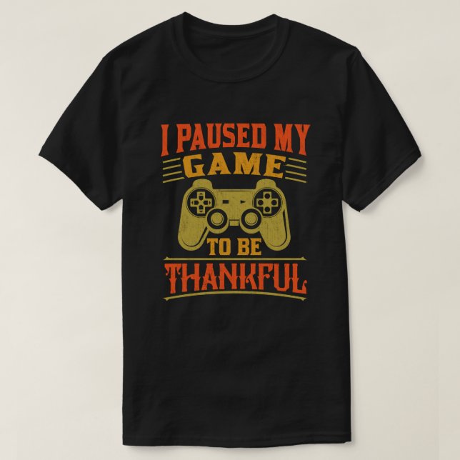 Camiseta Pausa mi juego Gracias a los videojugadores Gracia (Diseño del anverso)