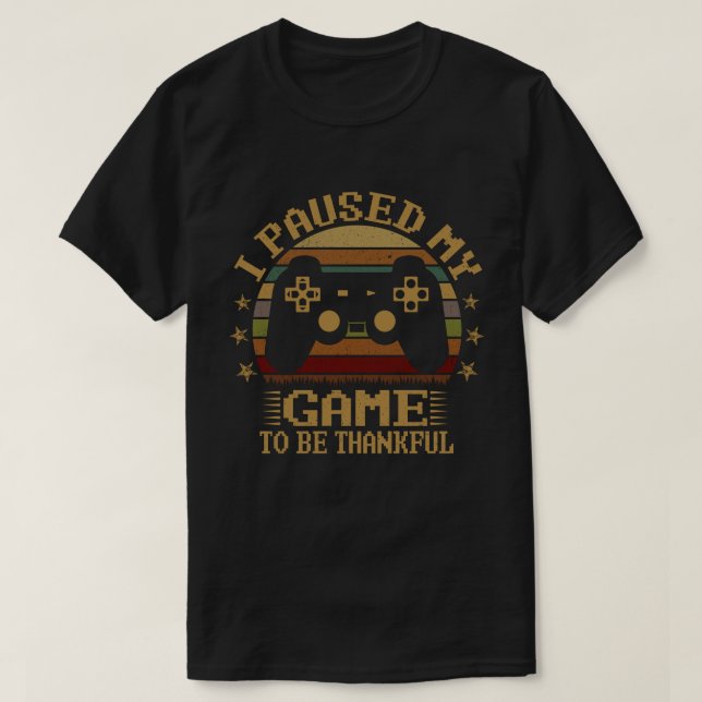 Camiseta Pausa mi juego Gracias a los videojugadores Gracia (Diseño del anverso)