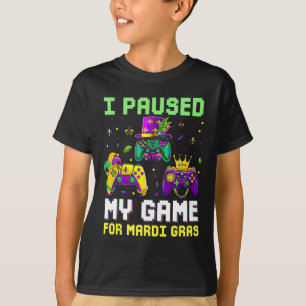 Camiseta Pausa Mi Juego Para El Videojuego Mardi Gras