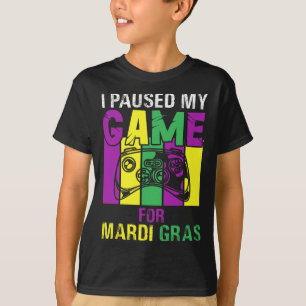 Camiseta Pausa Mi Juego Para El Videojuego Mardi Gras