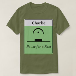 Camiseta Pausa personalizada Rest Humor musical Verde