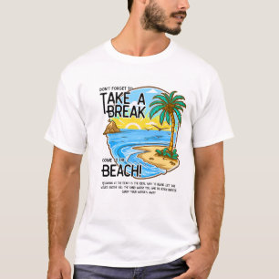 Camiseta Pausa Tropical Beach - Relajante Tee de Vibes Vaca
