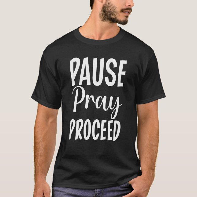 Camiseta Pausar el gris continuar (Anverso)