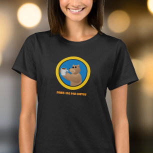 Camiseta Pausar por Café Oso Lindo Café Mañana Juego de Pal