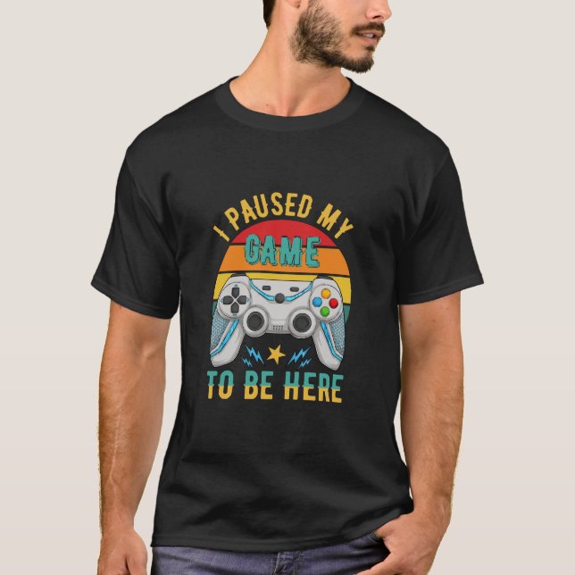 Camiseta pausé mi juego (Anverso)