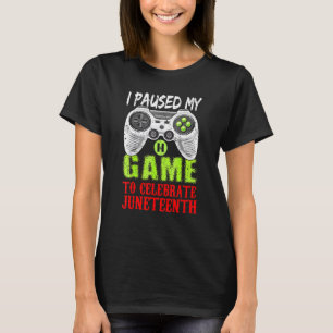 Camiseta Pausé mi juego para celebrar a Juneteeth Gamer
