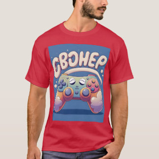 Camiseta Pausé mi juego para estar aquí chica divertida
