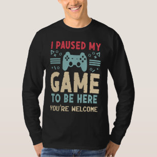 Camiseta Pausé mi juego para estar aquí Videojugadoras muje