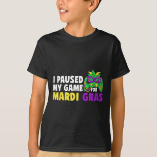 Camiseta Pausé mi juego para Mardi Gras Control de videojue