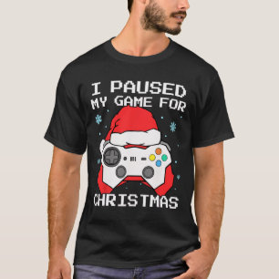 Camiseta Pausé mi juego por Navidad Retro Gamer Juegos