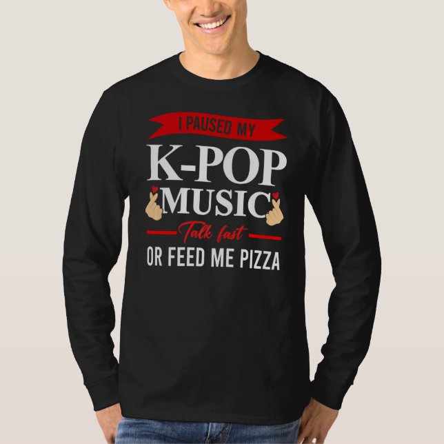 Camiseta Pausede mi K Pop Music Bubble Tea (Anverso)