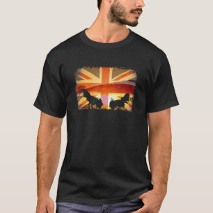Camiseta Pave de caza con puesta de sol Reino Unido bandera
