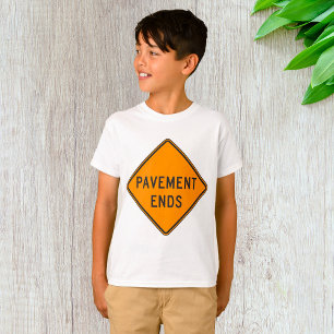 Camiseta Pavement termina con advertencia de tráfico de Rót