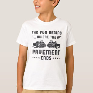 Camiseta Pavimento de bulldozer para trabajadores de constr