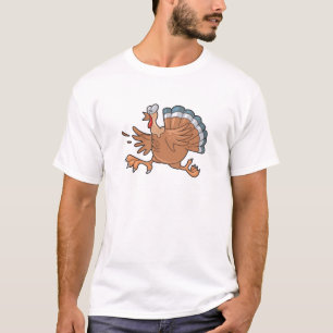 Camiseta pavo asustado divertido