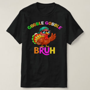 Camiseta Pavo de Acción de Gracias Bruh Gorjeo Niños Niñas 