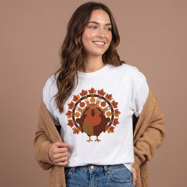 Camiseta Pavo de Acción de Gracias Lindo Otoño Cosecha