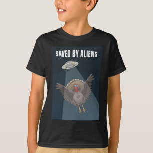 Camiseta Pavo de Acción de Gracias Salvado Por Alienígenas