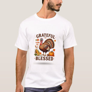 Camiseta Pavo de Acción de Gracias Vintage - Agradecido Ag