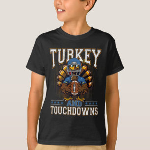 Camiseta Pavo de Acción de Gracias y touchdowns Footbyll Ho