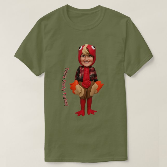 Camiseta Pavo de Fiesta de Tricia (Diseño del anverso)