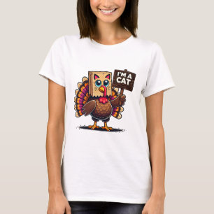Camiseta Pavo de papel G Miau soy un gato de Acción de Grac